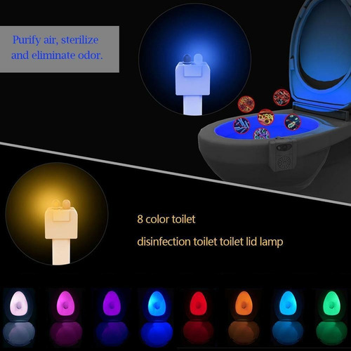 Sensor Usb Luz Uv Mata 99% Bactérias Led 16 Cores Sanitário