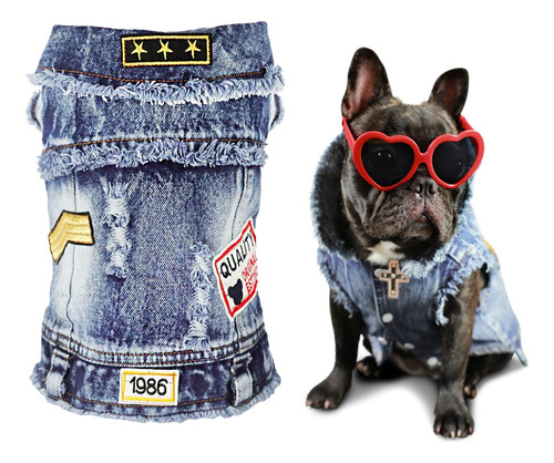 Sild Ropa Para Mascotas, Chaqueta De Jeans Para Perros, Cha.