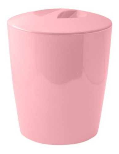 Lixeira Pequena Rosa Com Tampa Vitra 5l Ou Cesto De Lixo Bin