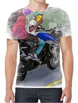 CAMISETA MASCULINA GRAU FAVELA LOUCO POR MOTO #12 - MEU ESTAMPADO