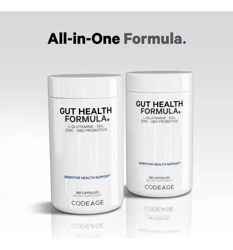Suplementos Codeage Gut Health, 180 Cápsulas, Fórmula Vegana