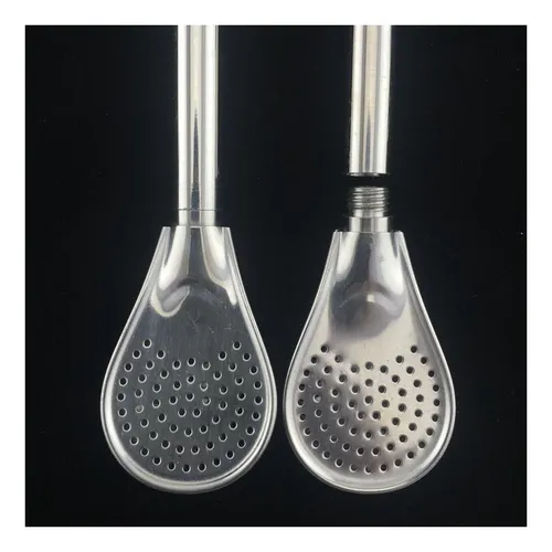 Bombillas Para Mate Cuchara Pajita De Acero Inoxidable