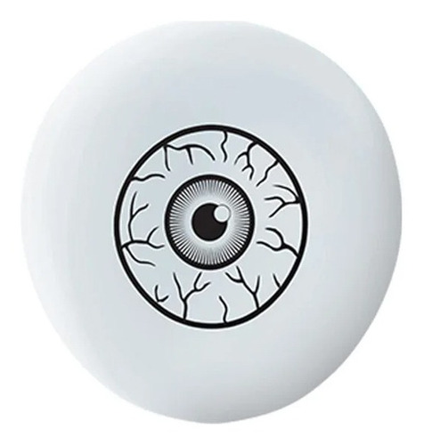 Balão De Festa Decorado Olho Nervoso 5 12cm - 15 Unidades Cor Branco