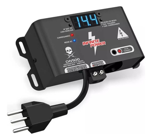 Fonte Automotiva Stetsom Chv 500 High Voltage Bivolt 30 Bat