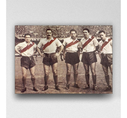 Cuadro Vintage River Plate - La Maquina Labruna 27x42 Cm