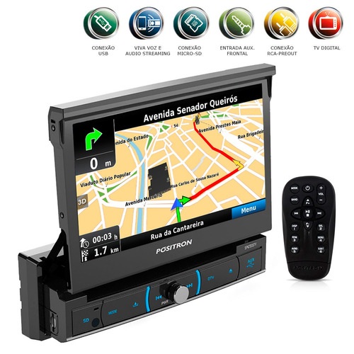 Dvd Retratil Positron Bluetooth Tv Usb Mirror Connect