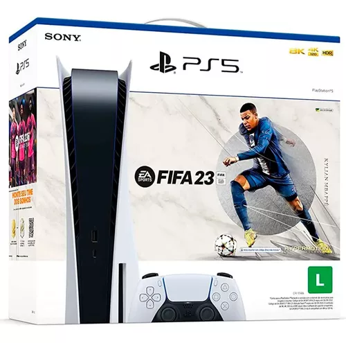 Console PlayStation®5 PS5 Sony 825GB + Jogo Fifa 23 + Controle sem