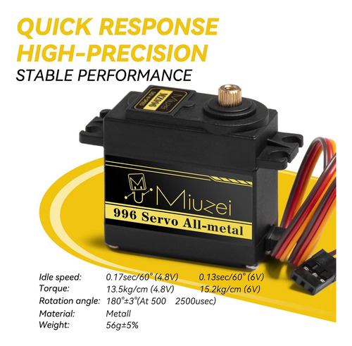 Mg996r Servo Motor Metal Gear De Alta Velocidad Servo Digita