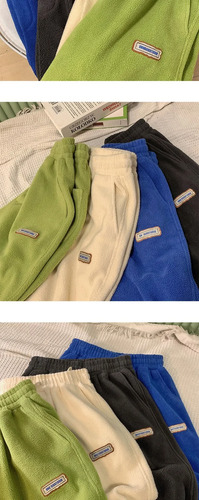 Pantalones Deportivos Tipo Harén Con Forro Polar De Lana De