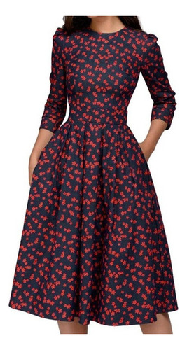 Dress Feminine Floral Vintage Elegant Evening Dress Mi