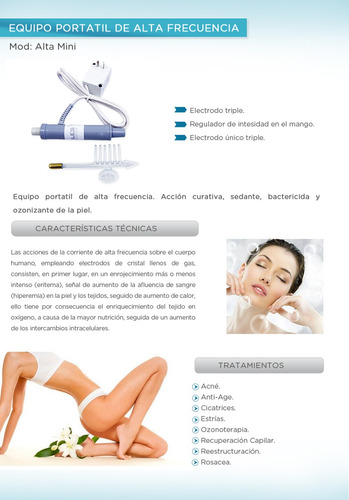 Imagen 6 de 10 de Alta Frecuencia Mini Morales Ozonoterapia Estrias Prem