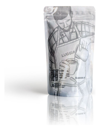 Bolsa Doypack 500g C/ziplock Frescura Y Calidad Para Tu Cafe Blanco