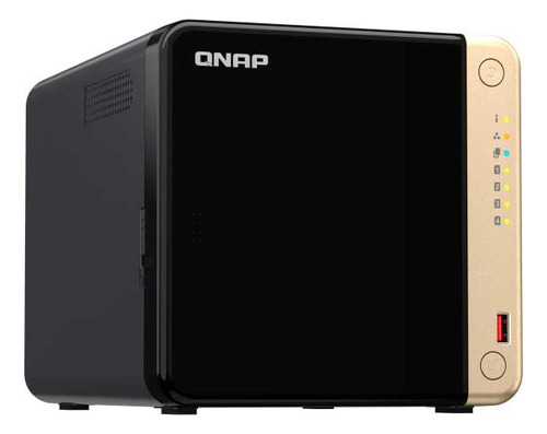 Storage Nas Qnap Ts-464 4 Baias 8gb 2ghz Qcore Hdd Sata/ssd 110v