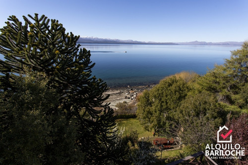 Imagen 4 de 18 de Alquiler Casa En Bariloche Con Costa De Lago Nahuel Huapi. 10 Pax. Km5. 360.