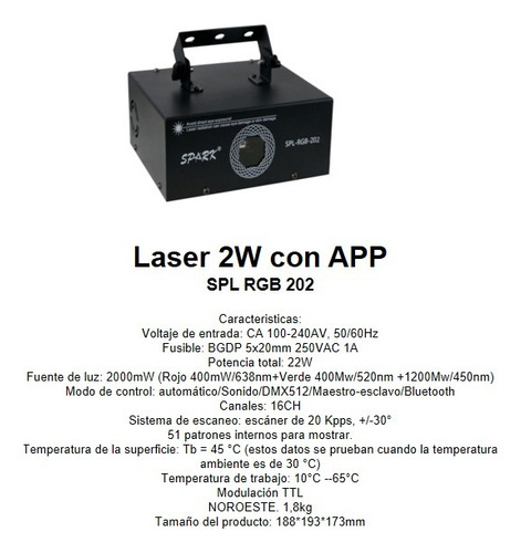 Laser De 2w Con App