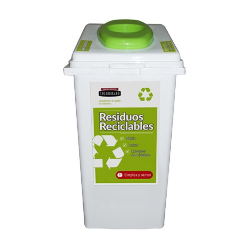 Recipiente Reciclado/basura Colombraro  Adosables 60 Lts