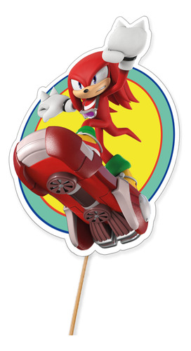 Topper Pincho Cupcake Muffins Torta X10u Sonic Turquesa Sonic 1