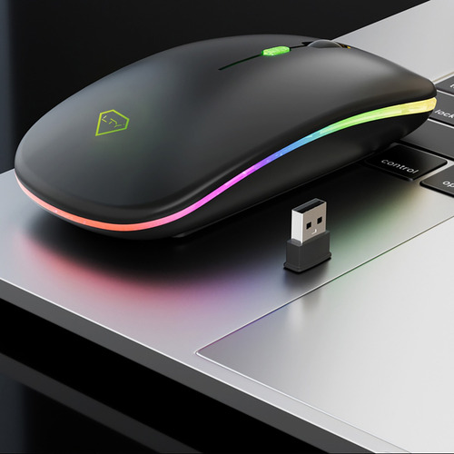 Mouse De Juego Inalámbrico Recargable Lty Lm-5 Luz Mouse A2 Color Blanco