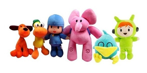 Hermoso Set De Peluches De Pocoyo, Elly, Loula, Nina & Pato