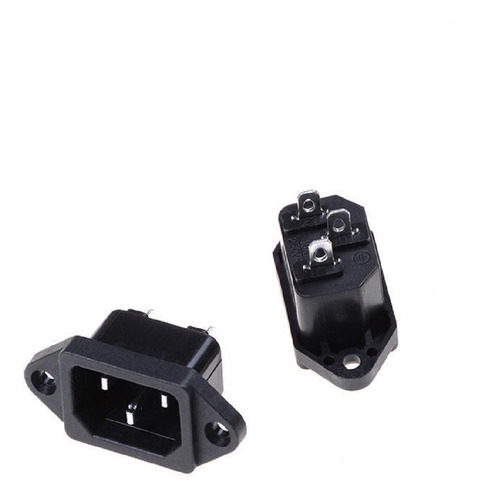 Pack X 2 Conector Macho Interlock Iec C14 Chasis