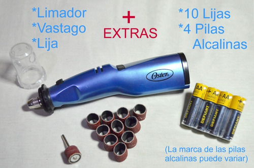 Imagen 3 de 5 de Limador Esmeril De Uñas Oster Perro Gato + Lijas Y Pilas