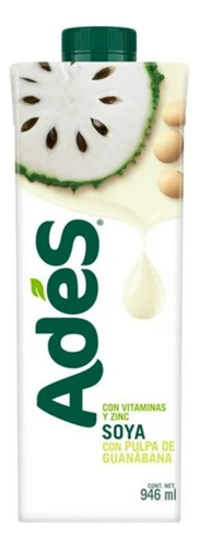 Alimento Bebida De Soya Ades Sabor Guanábana 946 Ml