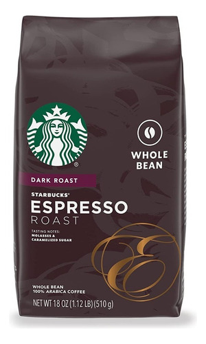Starbucks Espresso Dark Roast Cafe Grano Entero 532 2 Pack
