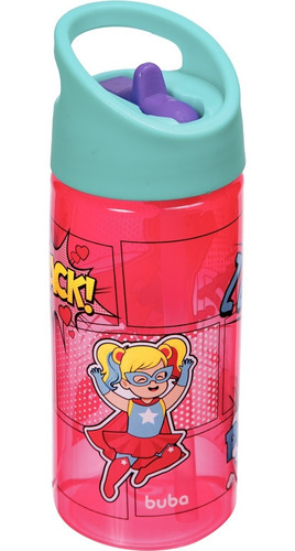 Imagem 8 de 10 de Garrafinha Infantil Buba Canudo Retrátil Água Suco Envio 24h