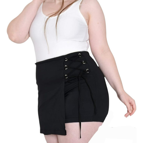 Skort Bengalina Short Pollera Talles Grandes