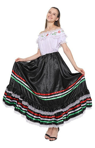 Vestido Tradicional De Princesa Mexicana Para Mujer