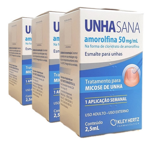 3 Unha Sana Unhasana Esmalte Tratamento Micose Unha Mão Pé