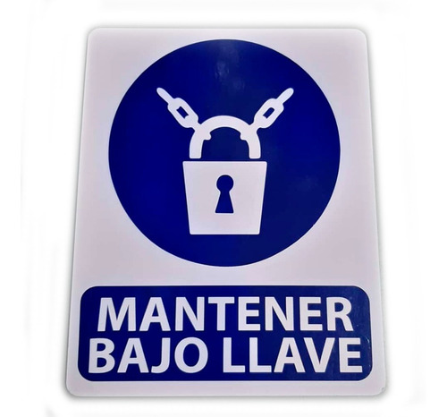 Mantener Bajo Llave Aviso, Cartel, Señalización Letrero