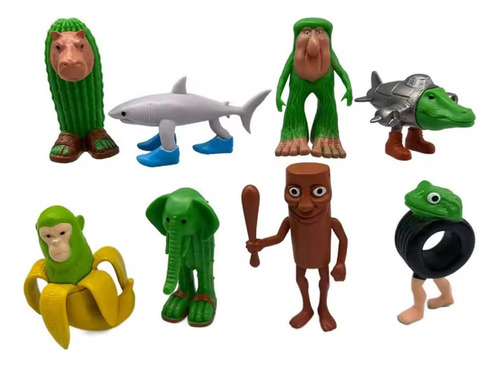 8 Pcs Figuras De Plástico Tralalero Tralala Brainrot Tung--