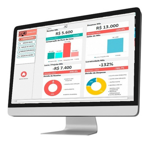 Planilha Financeira Com Dashboard 8.0 Excel + Bonus