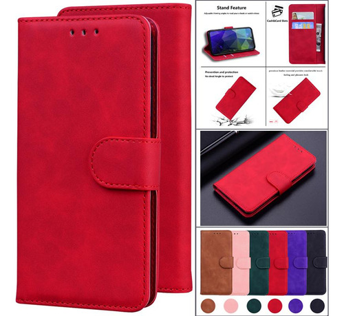 B Funda De Piel Tipo Cartera De Color Para Xiaomi Redmi A2