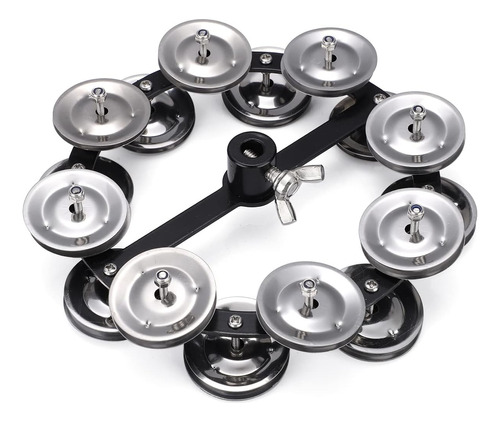 Tambor De Hihat Tambourine Montable Negro De 5,5 Pulgad...