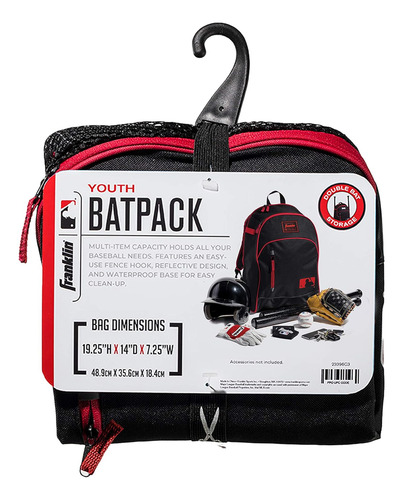 Mochila Para Baseball, Franklin Sports, Negro/rojo
