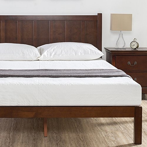 Cama De Plataforma De Estilo Rustico De Madera Zinus Con Cab