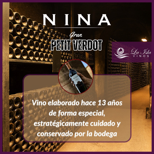 Vino Nina Gran Petit Verdot 2010 Premium. Añejo Exclusivo