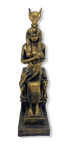 Imagem Isis Mãe Horus  Escultura Resina 19 Cm