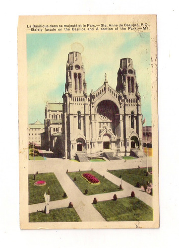 Canada Tarjeta Postal Basilica De Ste. Anne De Beaupré 1935