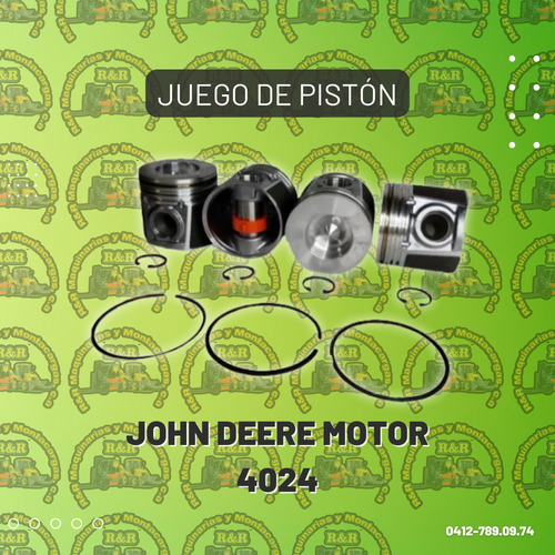 Juego De Pistón John Deere Motor 4024