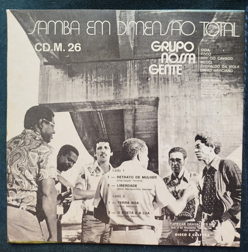 Compacto Vinil Grupo Nossa Gente Samba Em Dimensão Total (Usado)