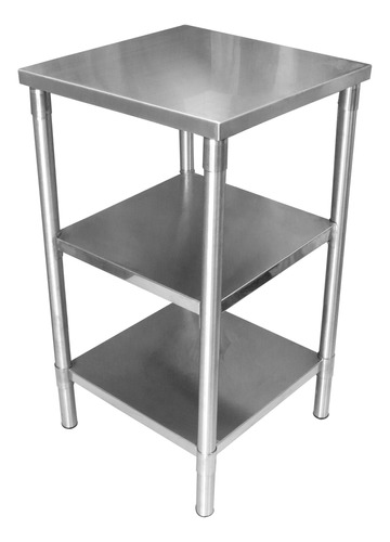 Mesa De Trabajo Acero Inox 50x50x90 Marca Mindejal