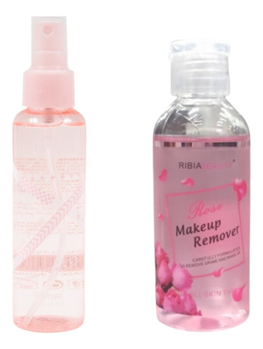 Kit Spray Primer Ushas Y Agua De Rosas Desmaquillante