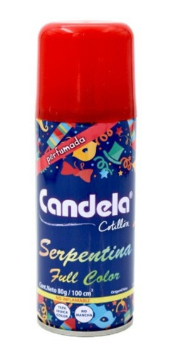 Serpentina En Aerosol Candela 80gr Colores Surtidos