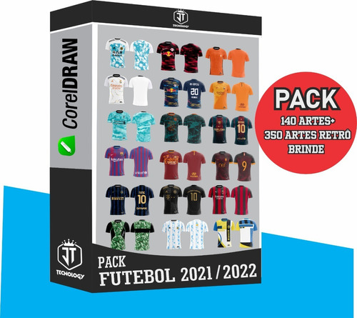 Vetores Camisa  De Futebol 21-22 Pack 140 Artes +350 Retrô  