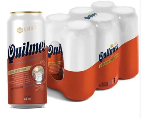 Cerveja Quilmes Red Lager Argentina - Pack 6 Latões 473ml
