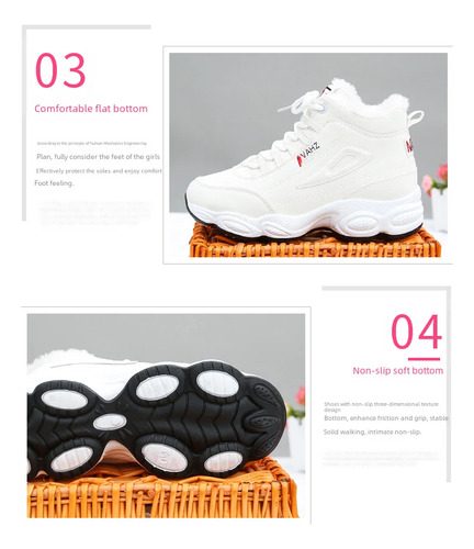 Zapatillas Cálidas De Invierno Para Mujer Con Forro Polar