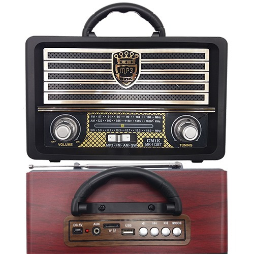 Radio Y Parlante Bluetooth Mk-113bt Retro Circuit